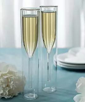 Double Wall Champagne Flutes(set of 2)